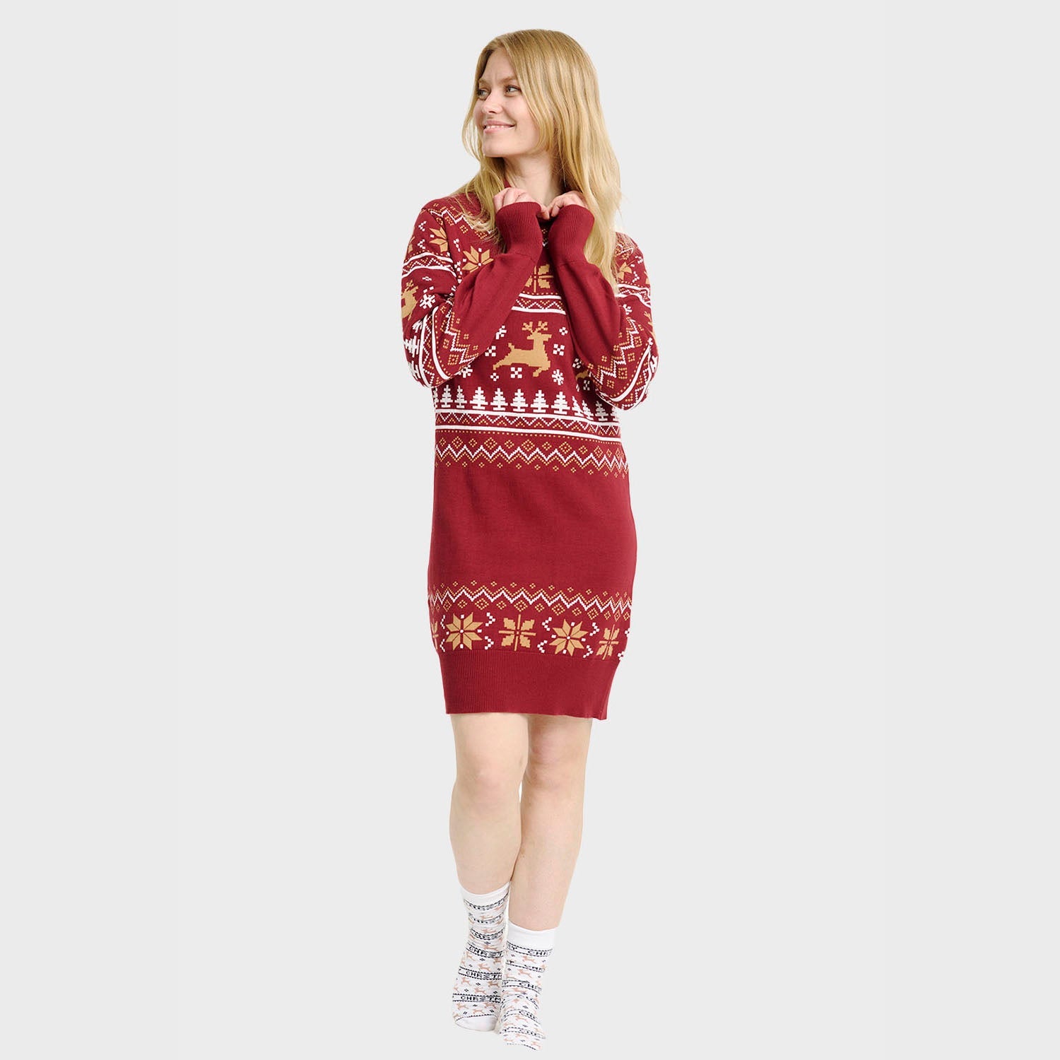 Julekjole med turtleneck – Dame